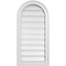 Ekena Millwork Round Top Surface Mount PVC Gable Vent: Functional, w/ 2"W x 1-1/2"P Brickmould Frame, 16"W x 32"H GVPRT16X3202SF - alternate 1
